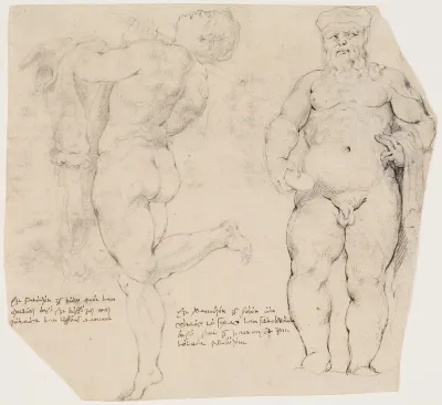 Dansende satyr og stående Silen