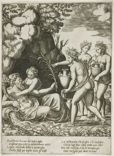 Daphne Embracing her Father, the River Peneus