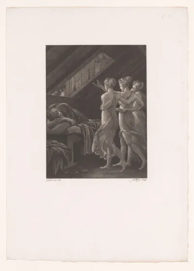 Daphnis droomt over drie nimfen