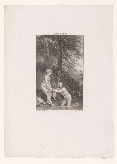 Daphnis en Chloë badend