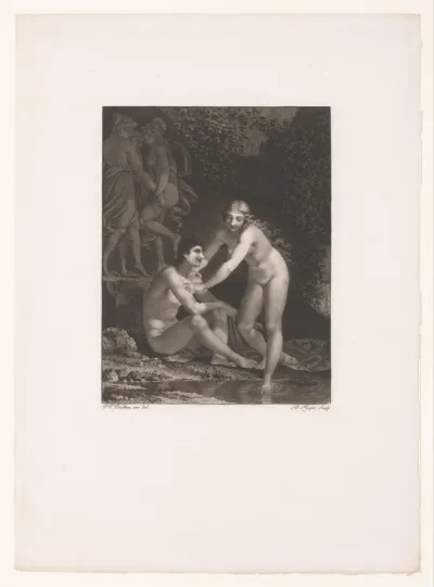 Daphnis en Chloë badend