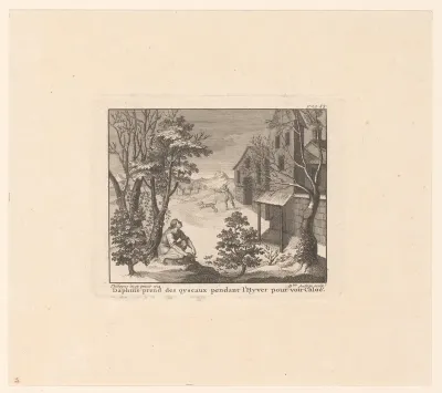 Daphnis op vogeljacht in de winter