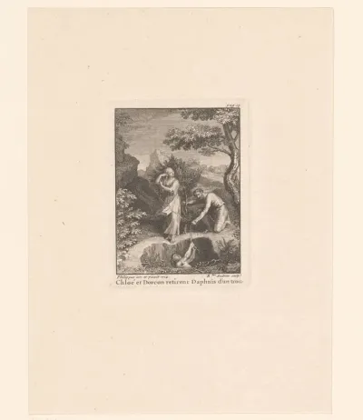 Daphnis uit een put gered door Chloë en Dorcon