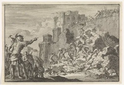 Dapperheid van de Syriër Sabinus die Jeruzalem tracht binnen te dringen