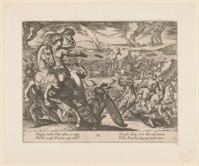 Darius vlucht van het strijdveld