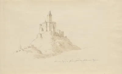 Das alte Schloss Gutenfeis bei Caub am Rhein