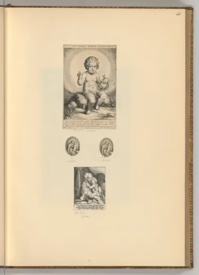 Das Christuskind mit der Weltkugel; Maria mit dem Kind