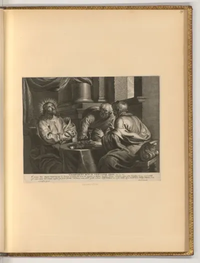 Das Emmausmahl, Christus bricht das Brot