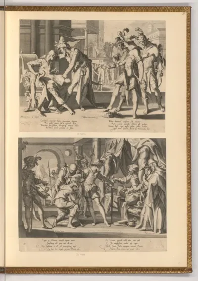 Das Urteil des Kambyses: Der Sohn des Sisamnes am Richterstuhl; Graf William III von Holland gestattet die Enthauptung seines Gerichtsvollziehers