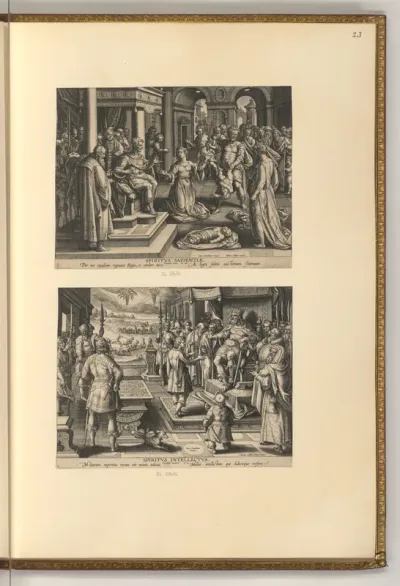 Das Urteil des Salomon; Josef deutet die Träume des Pharao