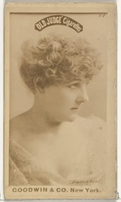 Davenport, from the Actors and Actresses series (N171) for Old Judge Cigarettes