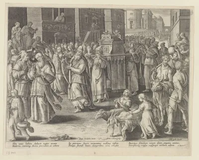 David and his People Playing Before the Lord as the Ark is Brought to Jerusalem