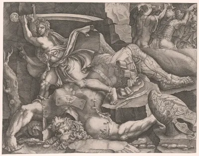 David Cutting Off Goliath's Head