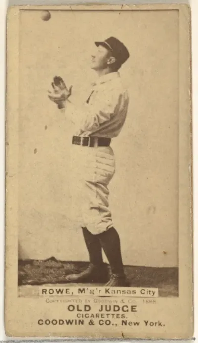 David Elwood "Dave" Rowe, Manager, Kansas City Cowboys, from the Old Judge series (N172) for Old Judge Cigarettes