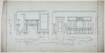 David Lewinsohn House, Chicago, Illinois, Dining Room Elevations and Details