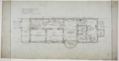 David Lewinsohn House, Chicago, Illinois, First Floor Plan