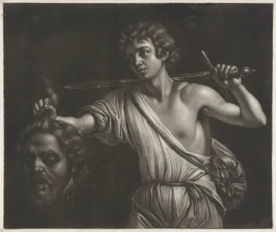 David met het hoofd van Goliath