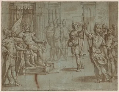 David Playing the Harp Before Saul