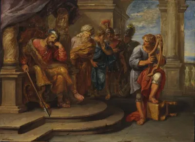 David Playing the Harp for King Saul