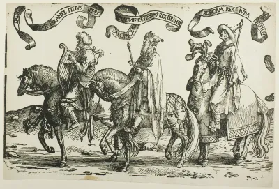 David, Solomon, Rehoboam, plate one, from The Twelve Kings of Israel