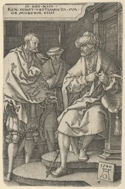 David Tearing His Clothes in Grief