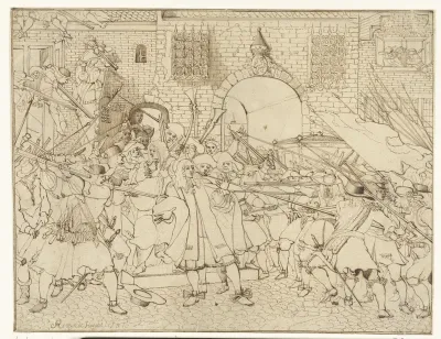 De aanval door de menigte op Johan en Cornelis de Witt, 1672