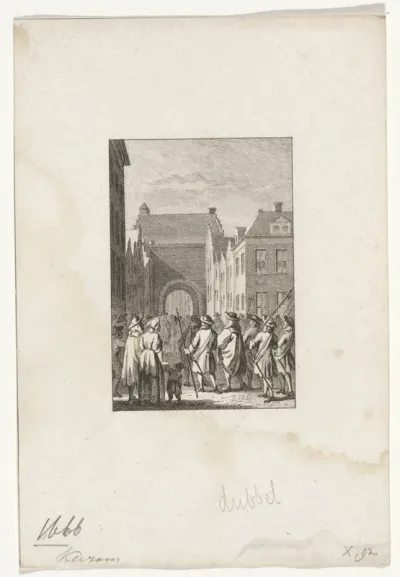 De advocaat-fiscaal Kievit wordt naar de Gevangenpoort gebracht, 1686
