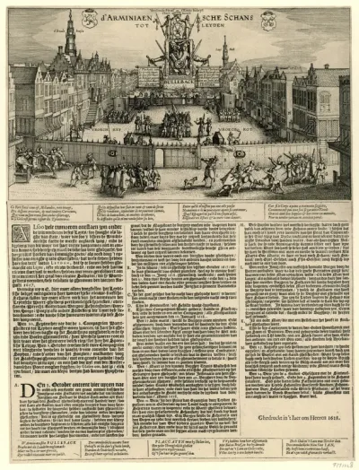 De arminiaanse schans te Leiden, 1618