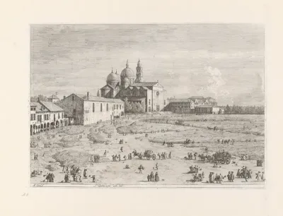 De basilica di Santa Giustina aan het Prato della Valle (linkerhelft)