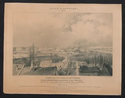 De belegering van de Citadel van Antwerpen door de Franse troepen