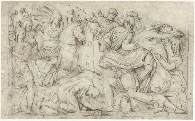 De Boog van Constantijn met Trajanus' overwinning op de Daciërs