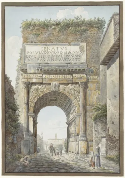 De boog van Titus op het Forum Romanum