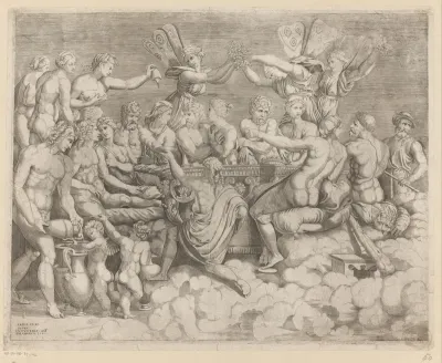 De bruiloft van Psyche (linker deel)