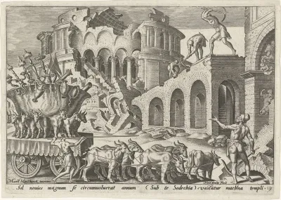 De Chaldeeën plunderen de tempel van Jeruzalem