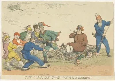 De Corsicaanse pad onder een eg, 1813