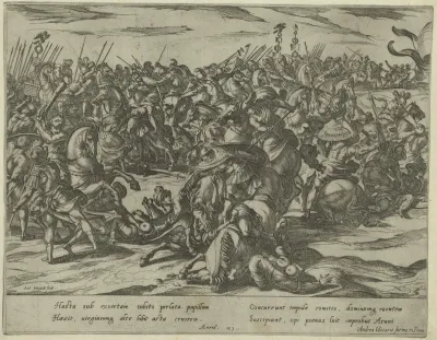 De dood van Camillus in de strijd tussen Grieken en Romeinen