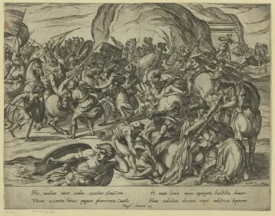 De dood van Camillus in de strijd tussen Grieken en Romeinen