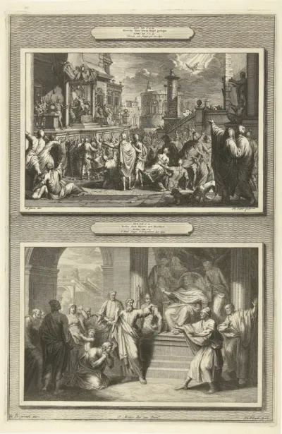De dood van Herodes Agrippa en Paulus slaat Barjezus met blindheid