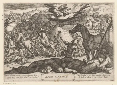 De doodsengel overwint het leger van Sennacherib