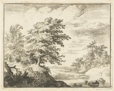 De door het landschap slingerende rivier