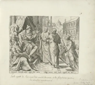 De drie koningen op bezoek bij Herodes