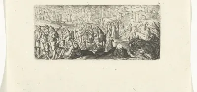 De druk bevolkte Calvarieberg