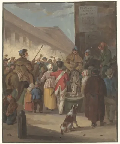 De eerste Cossakken binnen Amsterdam