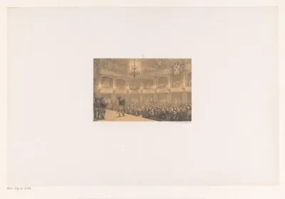 De eerste vertooning van Gijsbrecht van Aemstel. De inwijding van den Schouwburg, op den 3n Januarij 1638