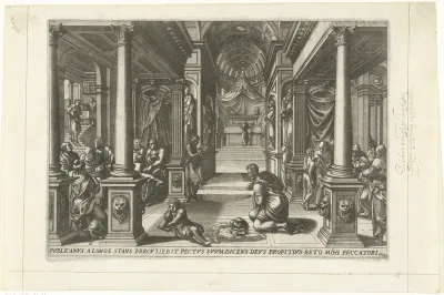 De farizeër en de tollenaar in de tempel