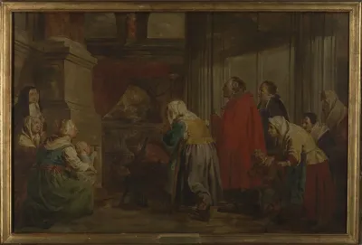 De fiere Margriet aanbeden door de gelovigen