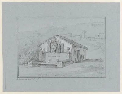 De fontein in Radicofani (Siena)