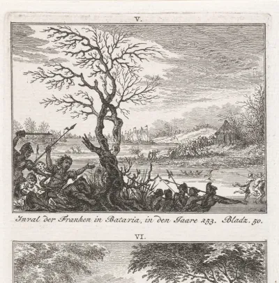 De Franken vallen het land van de Bataven binnen, 253, en onderwerping van de Saliërs aan Juliaan, 358