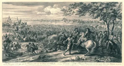De Franse legers steken bij Lobith de Rijn over, 1672