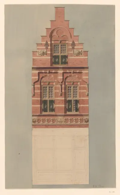 De gevel van Huis Crimpert Salm te Dordrecht uit 1621